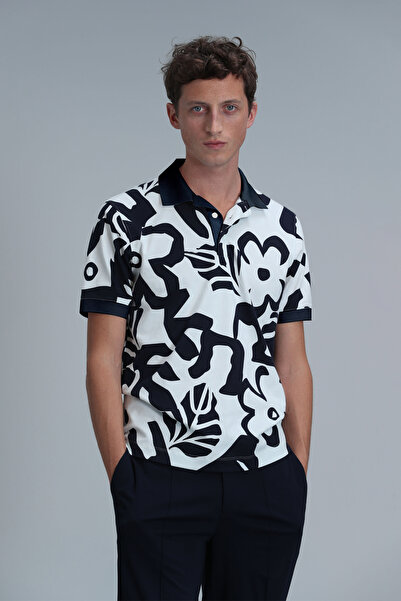 Lufian Lındon Smart Erkek Polo Tişört Kırık Beyaz