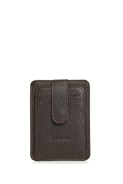 Lufian Taylor Men's Leather Card Holder Brown