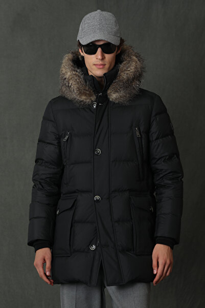 Lufian Clark Goose Feather Men's Coat Black