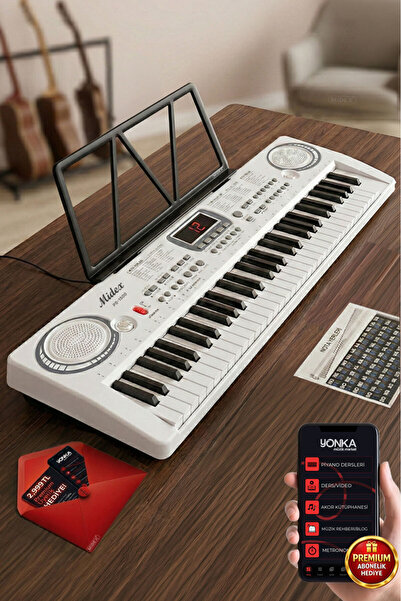 Midex Ps-1500wh Başlangıç Için 61 Tuşlu Org Notalık Adaptör Öğrenim Metodu