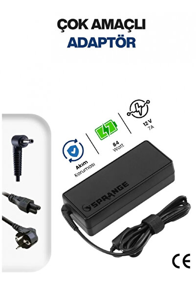 jetucuzal Sprange SR-L30 12V 7A Amper 84W 5.5*2.5mm Aio PC Güvenlik Kamera Şe...