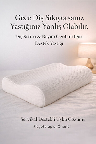 Case Diş Sıkma & Boyun Gerilimi İçin Servikal Destekli Visco Yastık