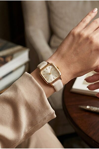 Leerybee Minimal Ve Zarif Deri Kordon Kare Kadran Kadın Kol Saati Retro Vinta...