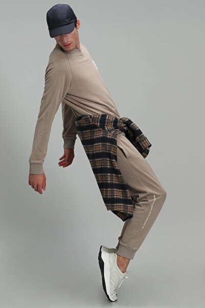 Lufian Owen Erkek Sweatshirt Bej