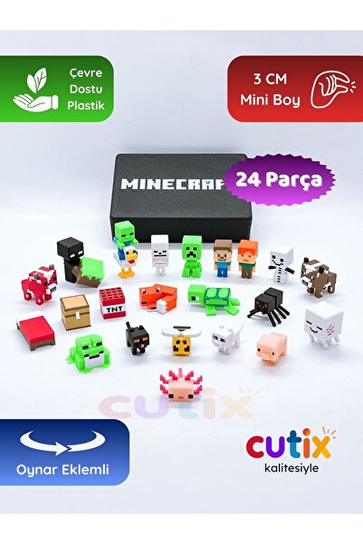 Cutix Oyuncak Mini Figür Seti - Blok Oyun Minik Figürler Çocuk Doğum Günü Min...