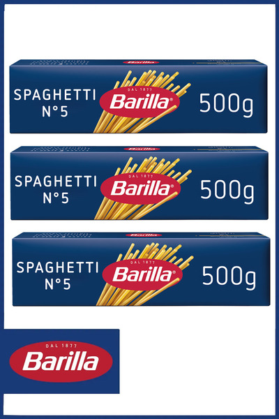 Barilla Spagetti (SPAGHETTİ) Makarna No:5 500 gr X 3 Adet