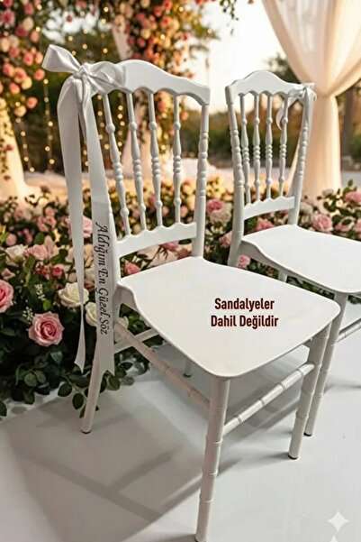 hemdemhediyelik 2 Adet Gelin Damat Söz Nişan Söz Sandalye Yazısı Dekoru Kurde...