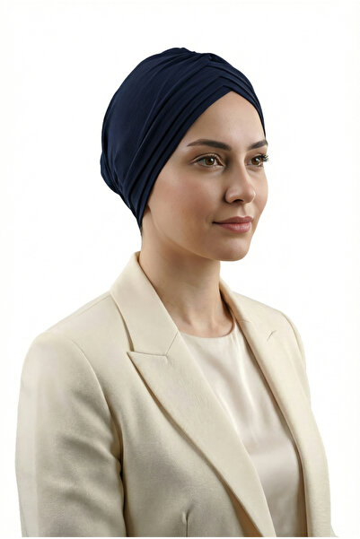 Jusmart Navy Blue Crossed 3-Stripes Hijab Cap ◆   Anti-Slip Design ◆   Daily ...