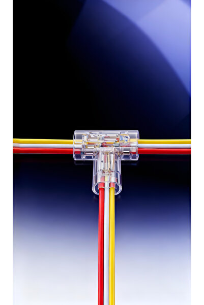 Nexo T Tipi 3 Pinli Şeffaf Kablo Bağlantı Konnektörü (10 Adet)