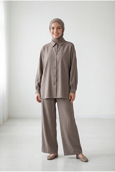 MİHRA STORE Costum cu pantaloni Aliye cu mâneci scurte, supradimensionat, din...