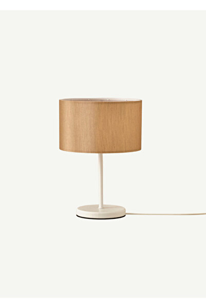 Bella Maison غطاء مصباح مود أسطواني رملي بيج-أبيض (25x15x36 سم)