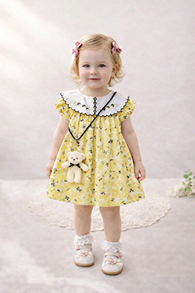 MOES ASKILI AYICIKLI KIZ BEBEK ELBİSE 2306