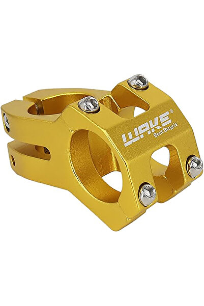 Asroya Wake Alüminyum Sarı Bisiklet Kısa Gidon Boğazı Yedek Parça 31,8mm