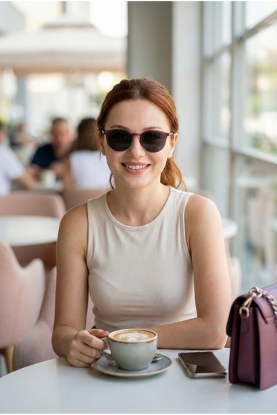 Optelli Lena Purple Polarized Sunglasses