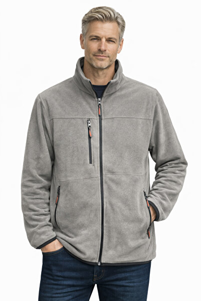 yezmen KIŞLIK TAM FERMUAR KALIN POLAR HIRKA.GRİ