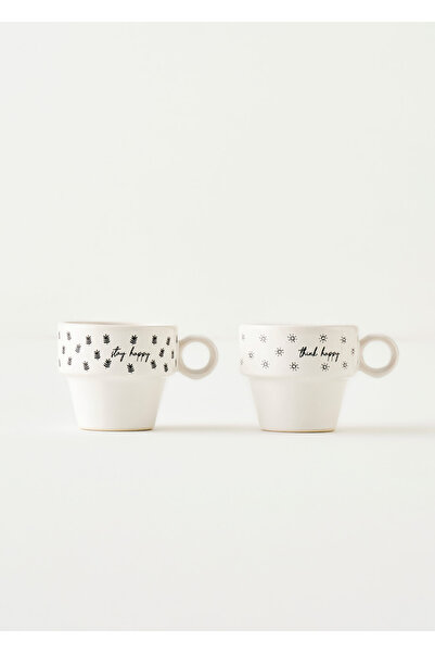 Bella Maison Simple Seramik Espresso 2'li Kahve Fincanı Seti (105 cc)