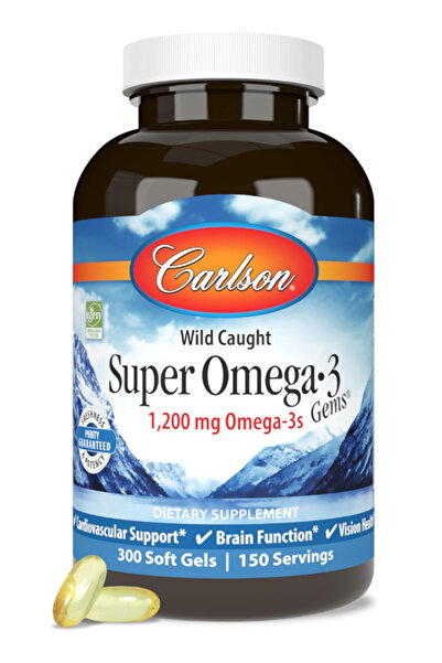 Carlson Super Omega-3 Gems, 1200 Mg Omega-3, Epa, Dha, Wild-caught Norwegian ...