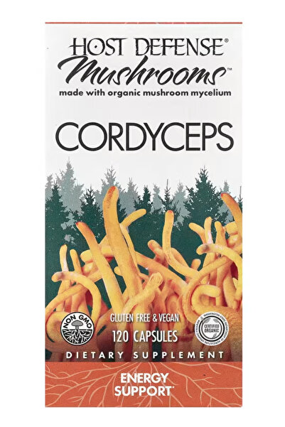 Host Defense Cordyceps Capsules - Immune & Energy Support - Kidney Health Sup...