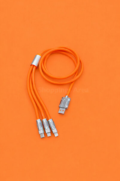 Shopping Area Çoklu Şarj Kablosu 3’ü 1 Arada (3 in 1) | Type-C + Lightning + ...