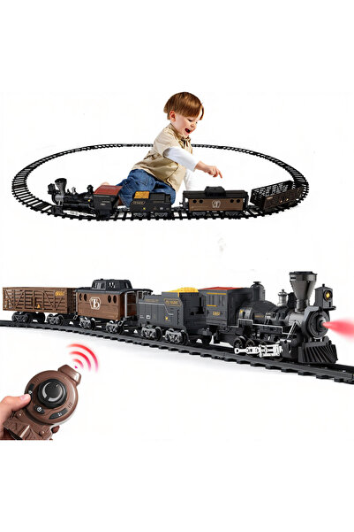 bebeLOGIC Trenulet Electric Western de Jucarie cu Viteza Variabila, Telecoman...