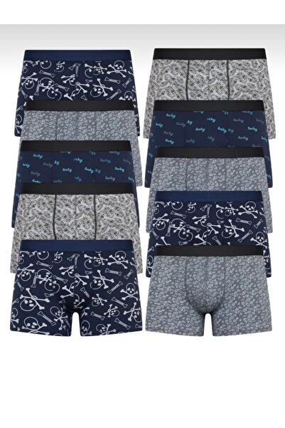Ayliza 10 Pack Men's Lycra Cotton Patterned Boxers