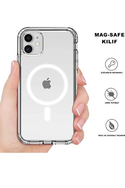 Genel Markalar Iphone 11 Kılıf Magsafe Destekli Şeffaf Magsafe Şeffaf Kılıf İphone 11