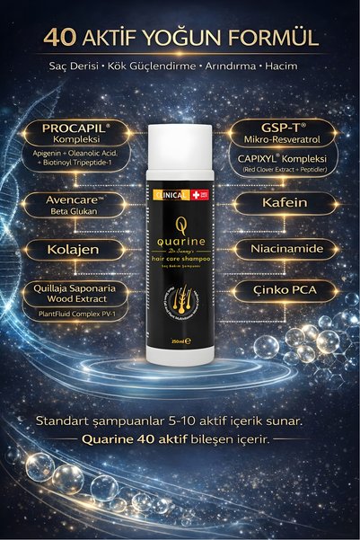 Dr.Sammy's Quarine Repair Shampoo - 2-Pack Advantage Set (Anti-Hair Loss 2-Month Hair and Beard Treatment)