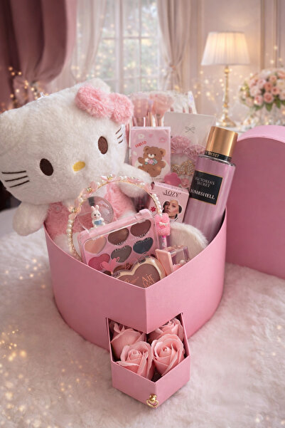 Ahsen Collection Pembe makyaj kutusu