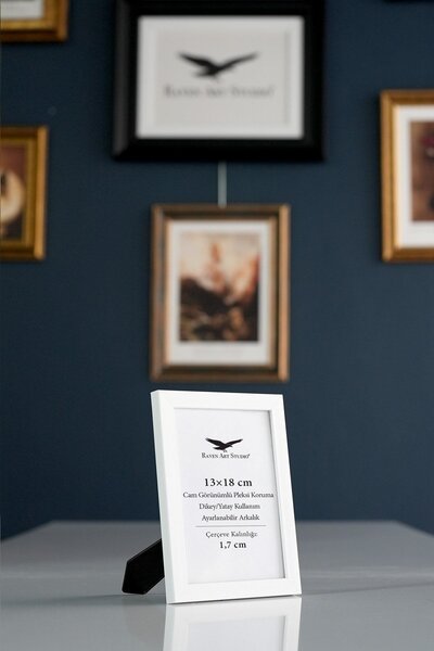 Raven Art Studio Ermitaj 13cm x 18cm Alb Ramă pentru fotografii, documente, p...