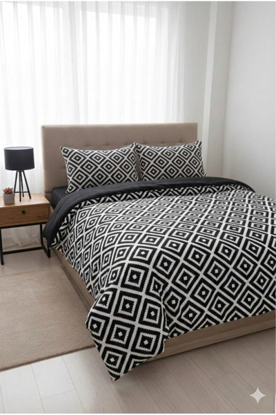 üntaş Life Damak Çift Taraflı Lastikli Çarşaflı Çift Kişilik Nevresim Takımı ...