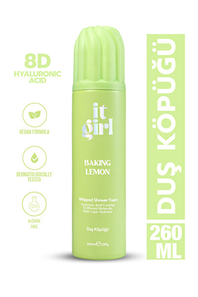 It Girl Baking Lemon Köpük Duş Jeli 260 ML Whipped Shower Foam -Limonlu Kurab...
