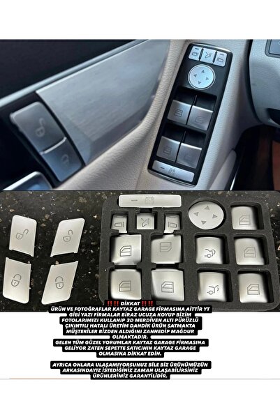 kaytaz MERCEDES CAM TUŞ VE KİLİT KROM KAPLAMA VE JOYSTİCK LOGO 4 KAPI SET W204 W212 W117 W176 W207 Uyumlu
