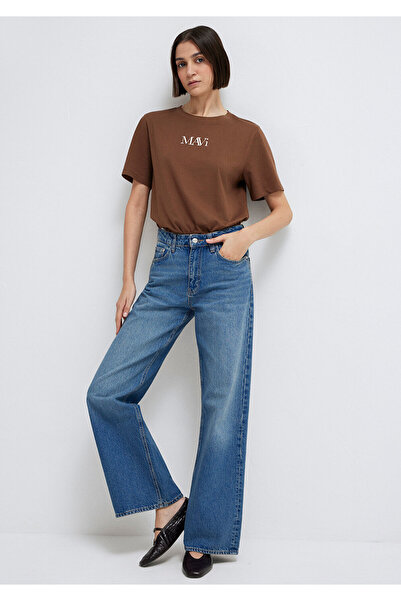 Mavi Logo Printed Brown T-Shirt Regular Fit / Normal Cut 1611594-70243