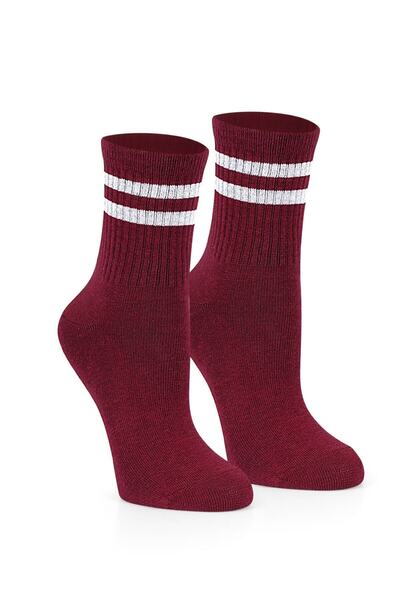 Ozzy Socks 6 Çift Kadın Açık Ve Koyu Renkler Çizgili Kolej Tenis Çorabı Seti