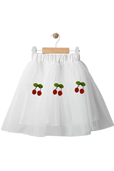 EXTRAÇARŞI Момичешка пола с еластична талия и черешови мотиви, 2-5 години