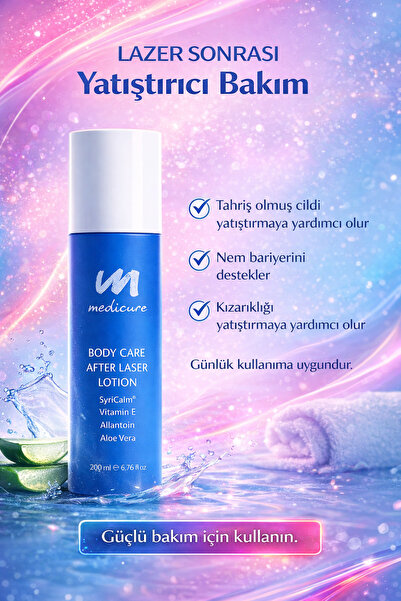 Medicure Body Care Lotion After Laser Epilation Lazer Epilasyon Sonrası Vücud...