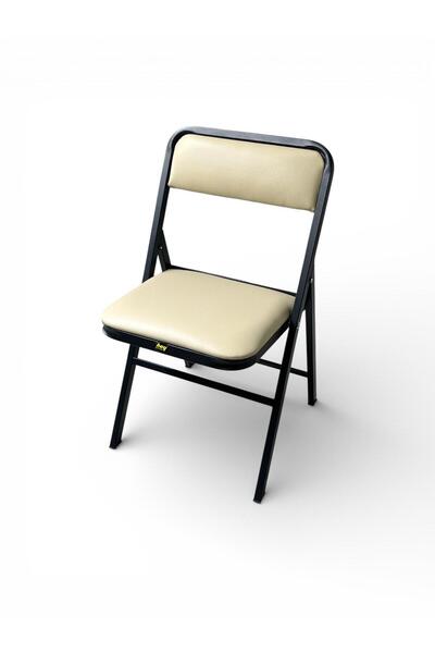 hey Katlanır Kamp Sandalyesi Cappuccino Piknik Sandalyesi Siyah Kapuçino Deri...