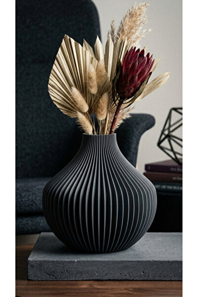 END Design Fluted Decorative Vase – Modern Minimalist Home Accessory (Flowers...