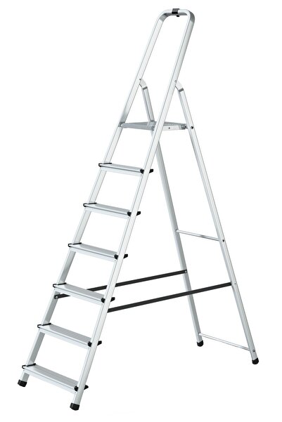 Drabest Scara pliabila din aluminiu 7 trepte, 6 trepte + platforma, inaltime ...