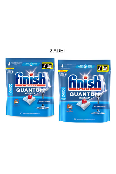Finish Quantum Özel Seri Bulaşık Makinesi Tableti (50 Yıkama x 2 Adet = 100 T...