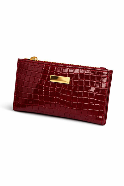 Newish Polo Osnovni novčanik sa krokodilskim uzorkom i zlatnim zatvaračem