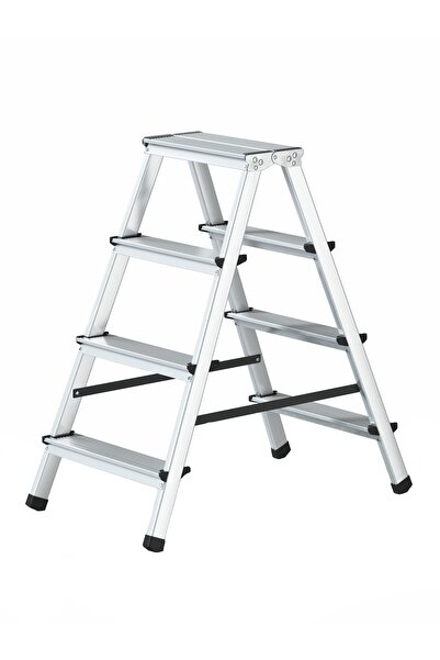 Drabest Scara dubla din aluminiu 2x4 trepte, inaltime 0.82 m, fabricata in UE
