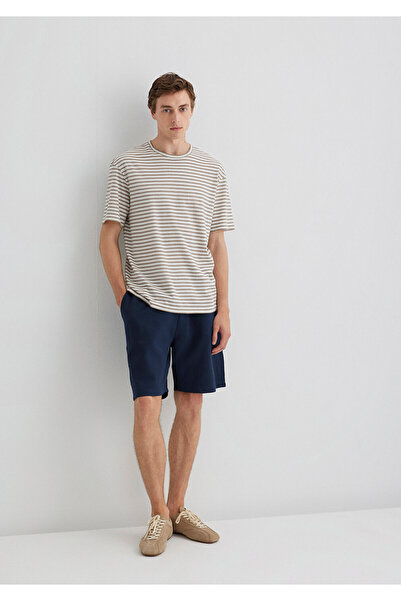 Mavi Navy Blue Knitted Shorts 0410314-70490