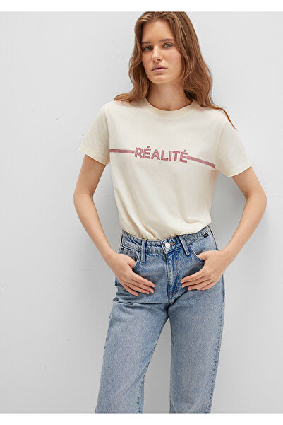 Mavi Realite Baskılı Ekru Tişört Regular Fit / Normal Kesim 1613348-70072