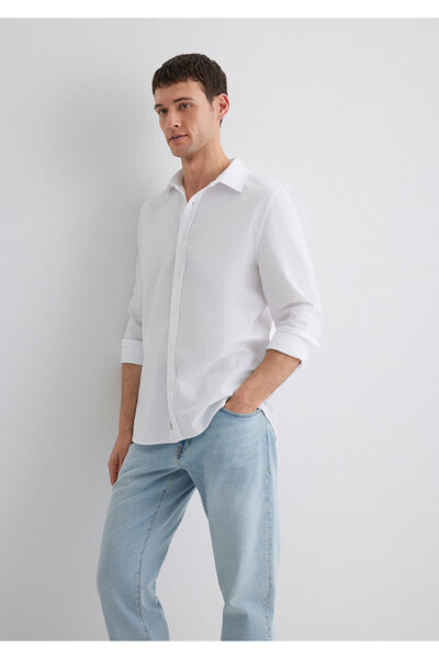 Mavi Beyaz Gömlek Regular Fit / Normal Kesim 0211547-620