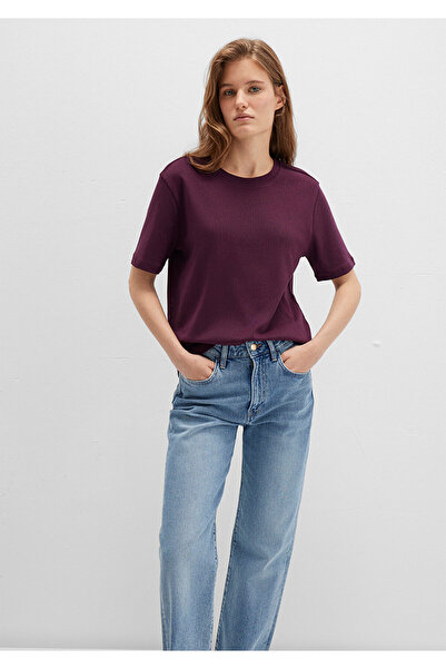 Mavi Μωβ βασικό μπλουζάκι Semi εφαρμοστό / Semi Slim Fit 1612916-70434