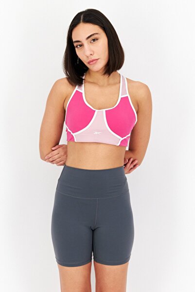 Reebok Women Padded Sports Bra, Pink Combo