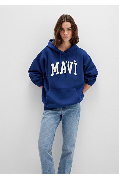 Mavi Logo Baskılı Sweatshirt Oversize/Geniş Kesim 1600361-70722