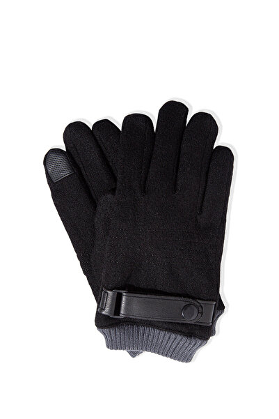 Mavi Wool Blend Black Gloves 0911142-900