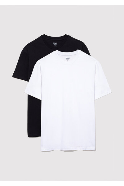 Mavi 2er-Pack Basic-T-Shirts für Herren mit lockerer Passform/lockerer, entsp...